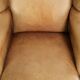 Cow leather wingback armchair with a beautiful timeless English look