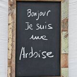 Slate - polychrome wooden blackboard
