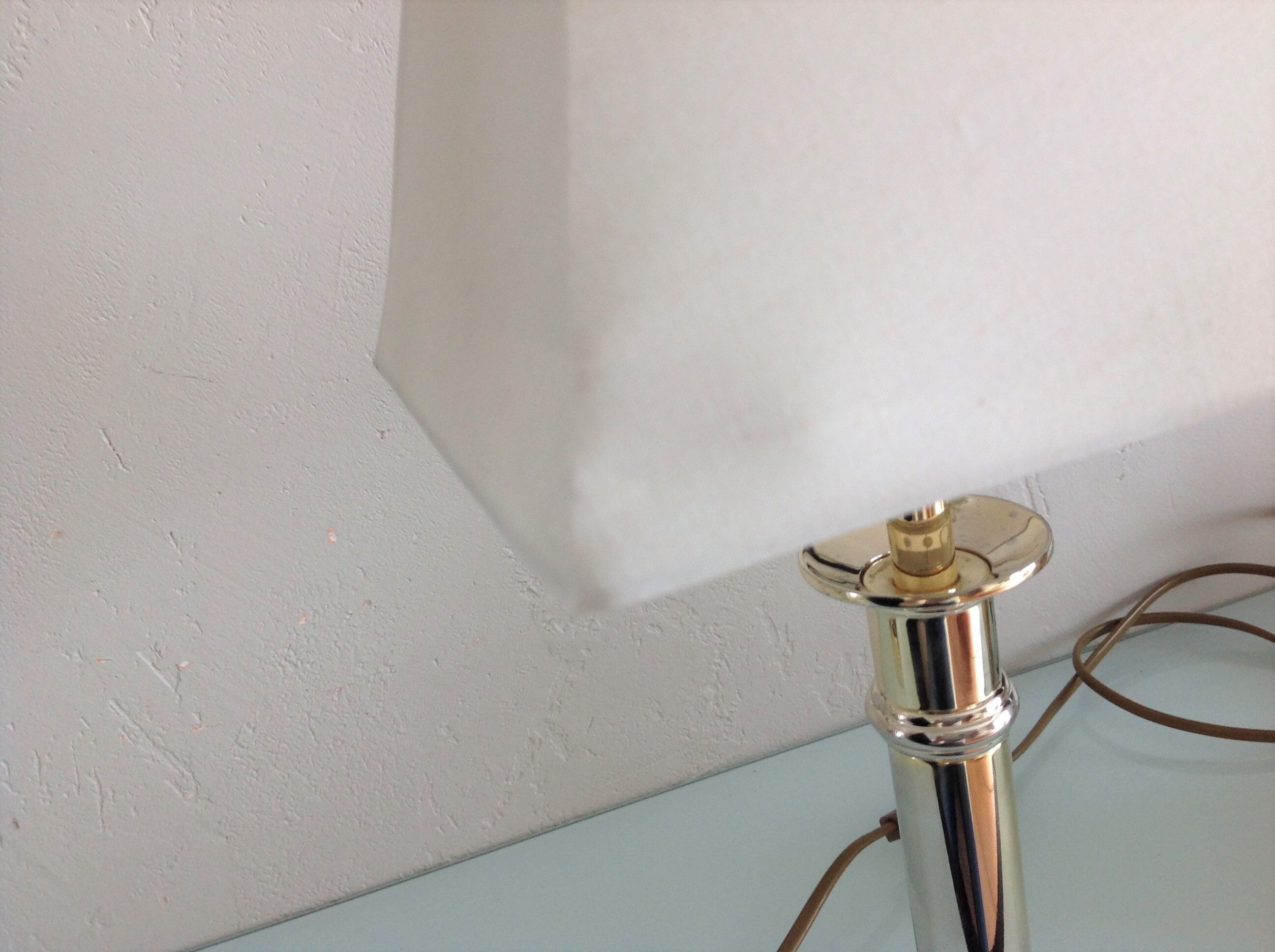 Pair of brass lamps art deco style 60s-70s