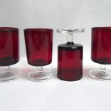 4 Cavalier glasses ruby with white wine