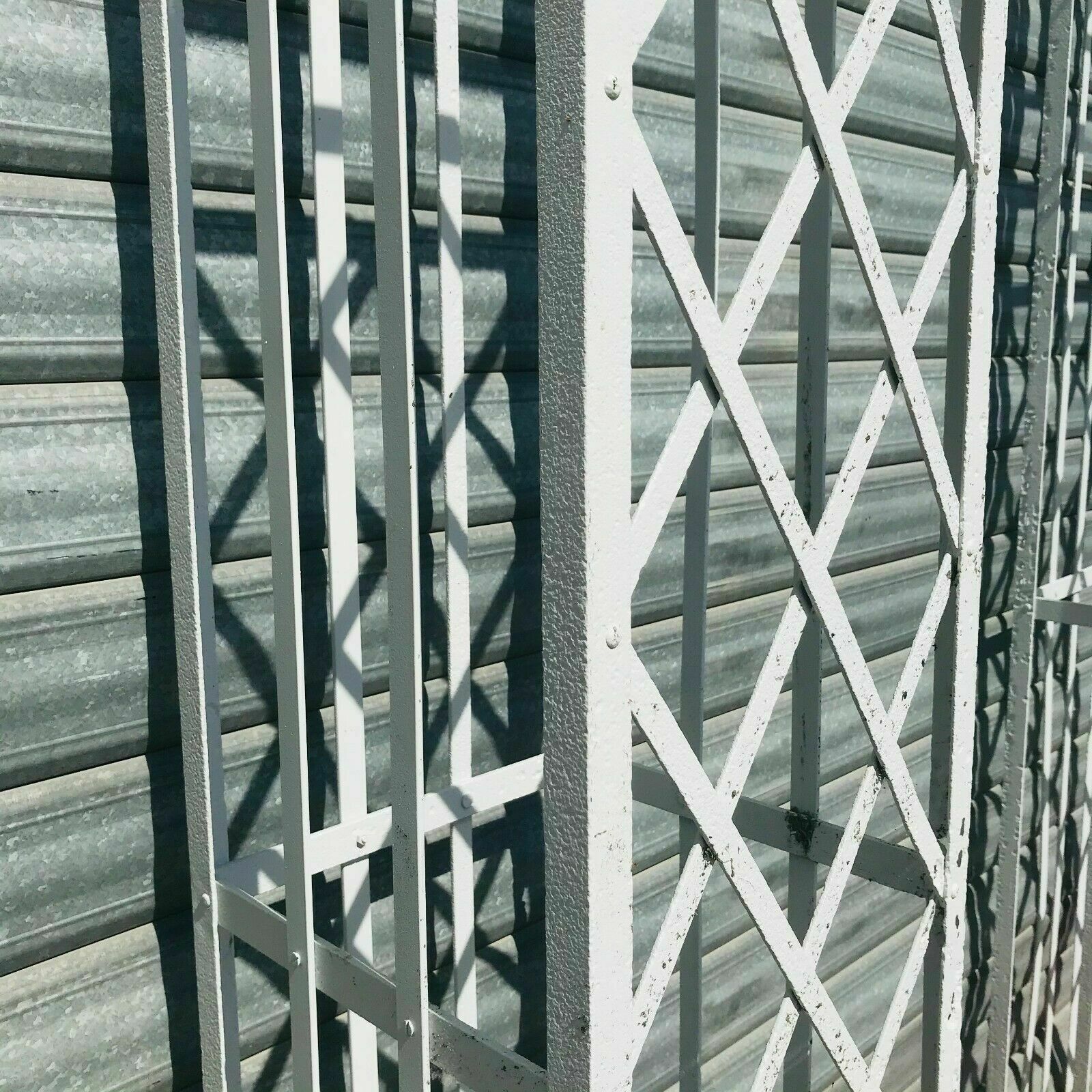 Pair of garden portico columns in wrought iron XX century