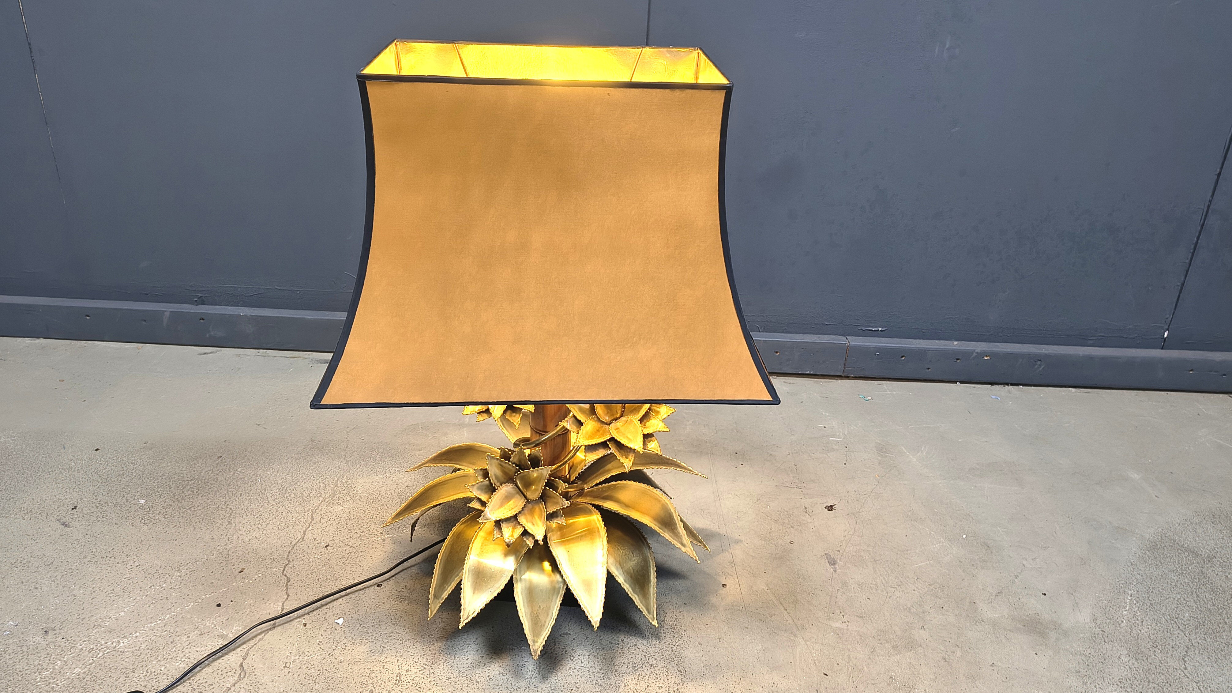 Maison Jansen floral table lamp, 1970s