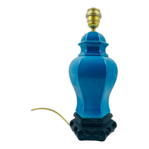 Pied de lampe bleu turquoise