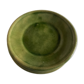 Set of 4 plates in green glazed earth from Biot 1960