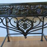 Metal and rattan bedside