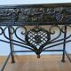 Metal and rattan bedside