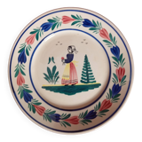 Hb quimper earthenware plate