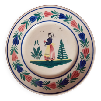 Assiette en faience hb quimper