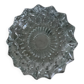 Ancien grand cendrier des années 60-70 – Verrerie ciselée “Pointe de diamants”💎