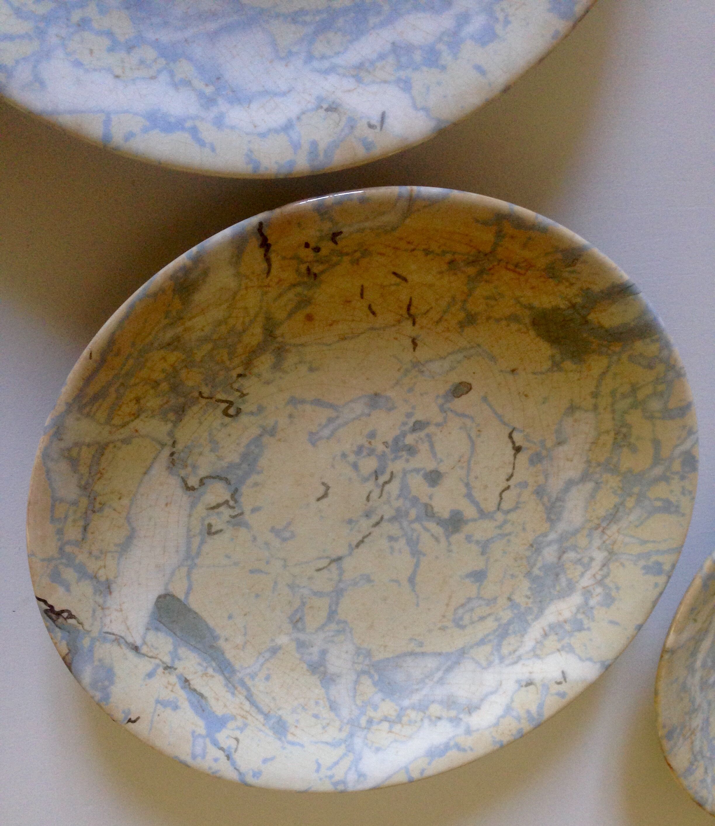 Longchamp marble decoration plates