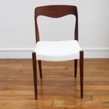 Scandinavian chair - Fully restored - Fabric, foam & straps: new