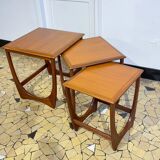 Teak trundle coffee table