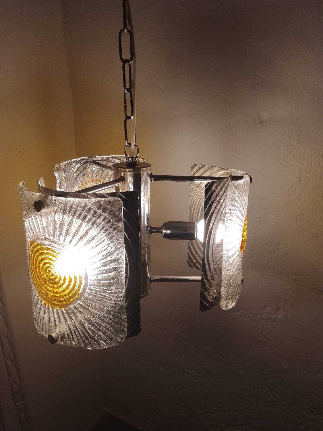Murano glass pendant chandelier zuccheri mazzega ceiling light wine light fixture