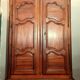 Burgundian wardrobe from the Louis XIII period in solid walnut.
