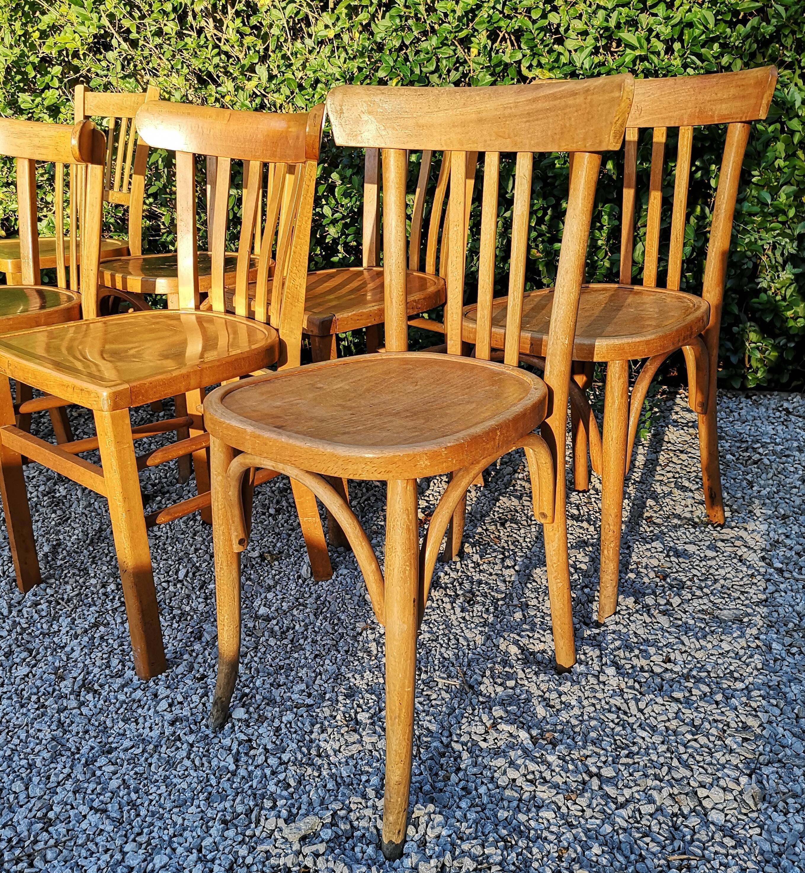 Set of 8 chairs Bistro mismatched