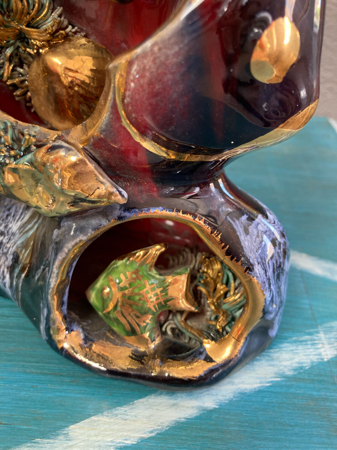 Night light lamp Ceramic fish Monaco