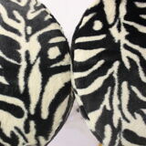 Pair of chairs pelfran zebra fur fabric