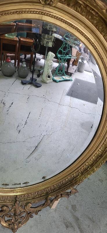 19th century gilt medallion mirror