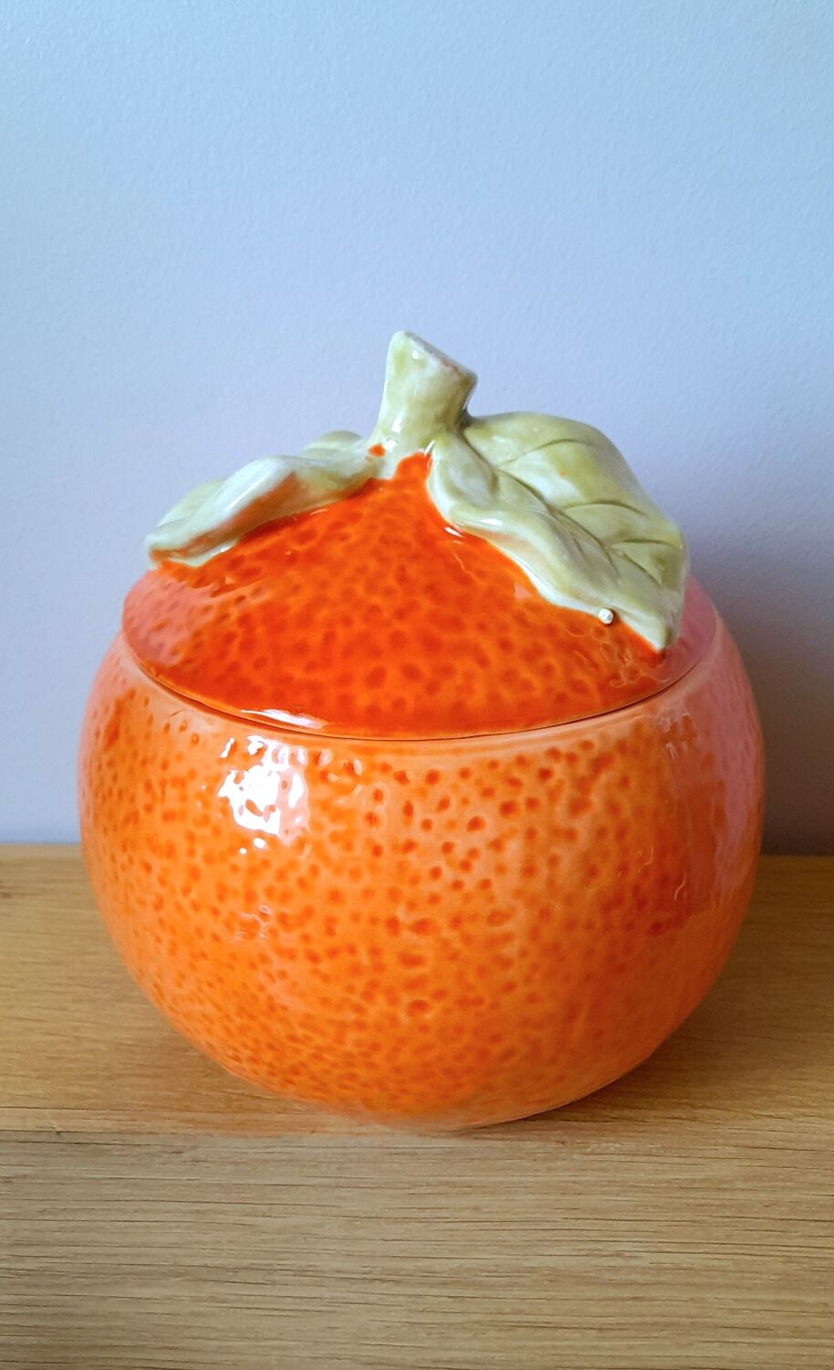 Orange ceramic pot