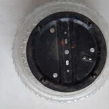 Round ceiling lamp chiseled glass shape sun