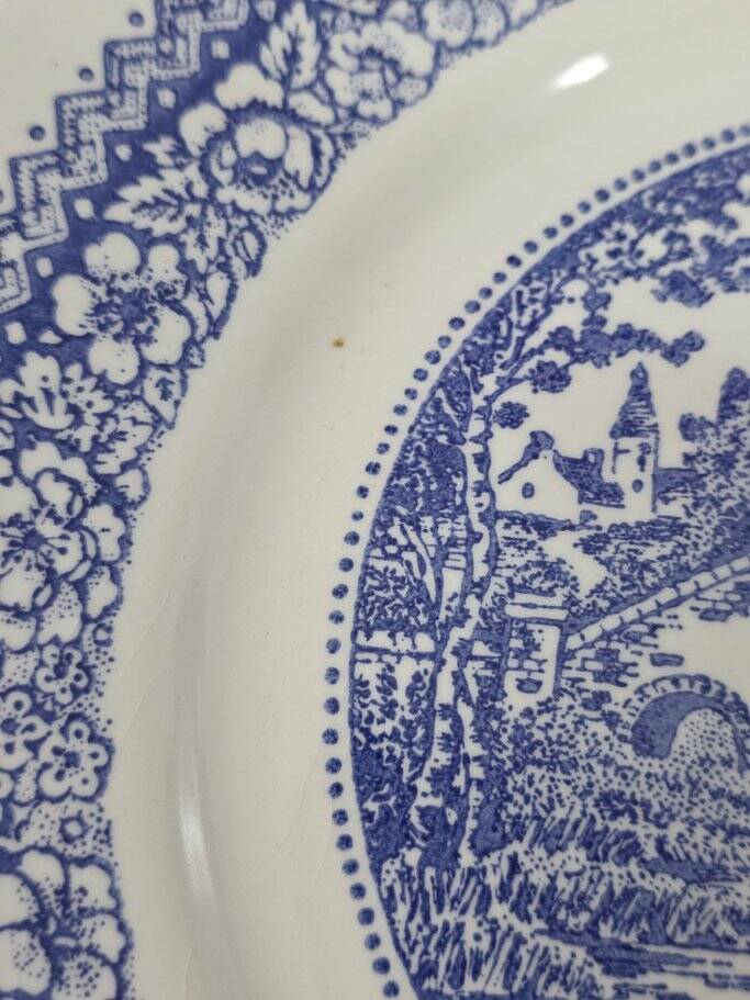 set of 4 flat plates ironstone