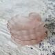 3 coupelles coquillage vintage en verre poli rose givré