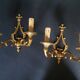 Pair of Louis XVI bronze wall sconces Lucien Gau Paris vintage