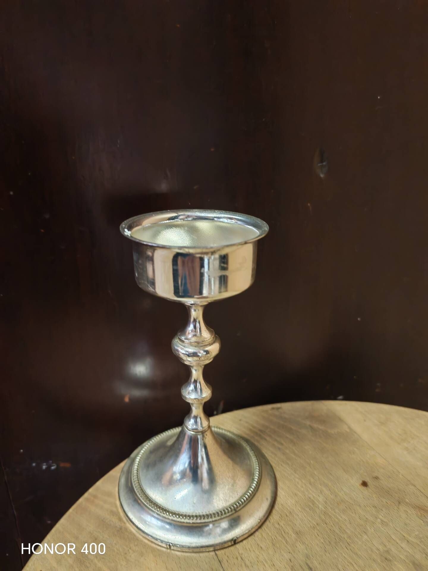 Vintage silver-plated metal candlestick