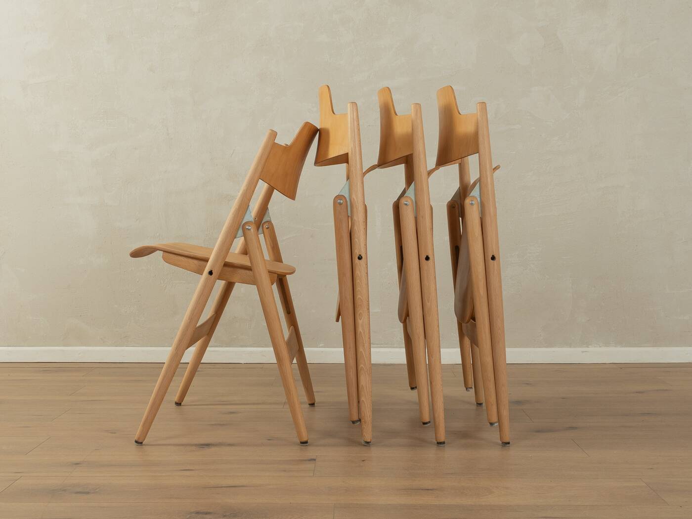 SE 18 folding chairs by Egon Eiermann for Wilde & Spieth, 1950s (set of 4)