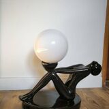 Vintage opaline lamp in art deco style