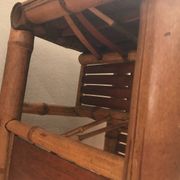 beautiful old asian bamboo stool