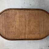 Oval rattan coffee table