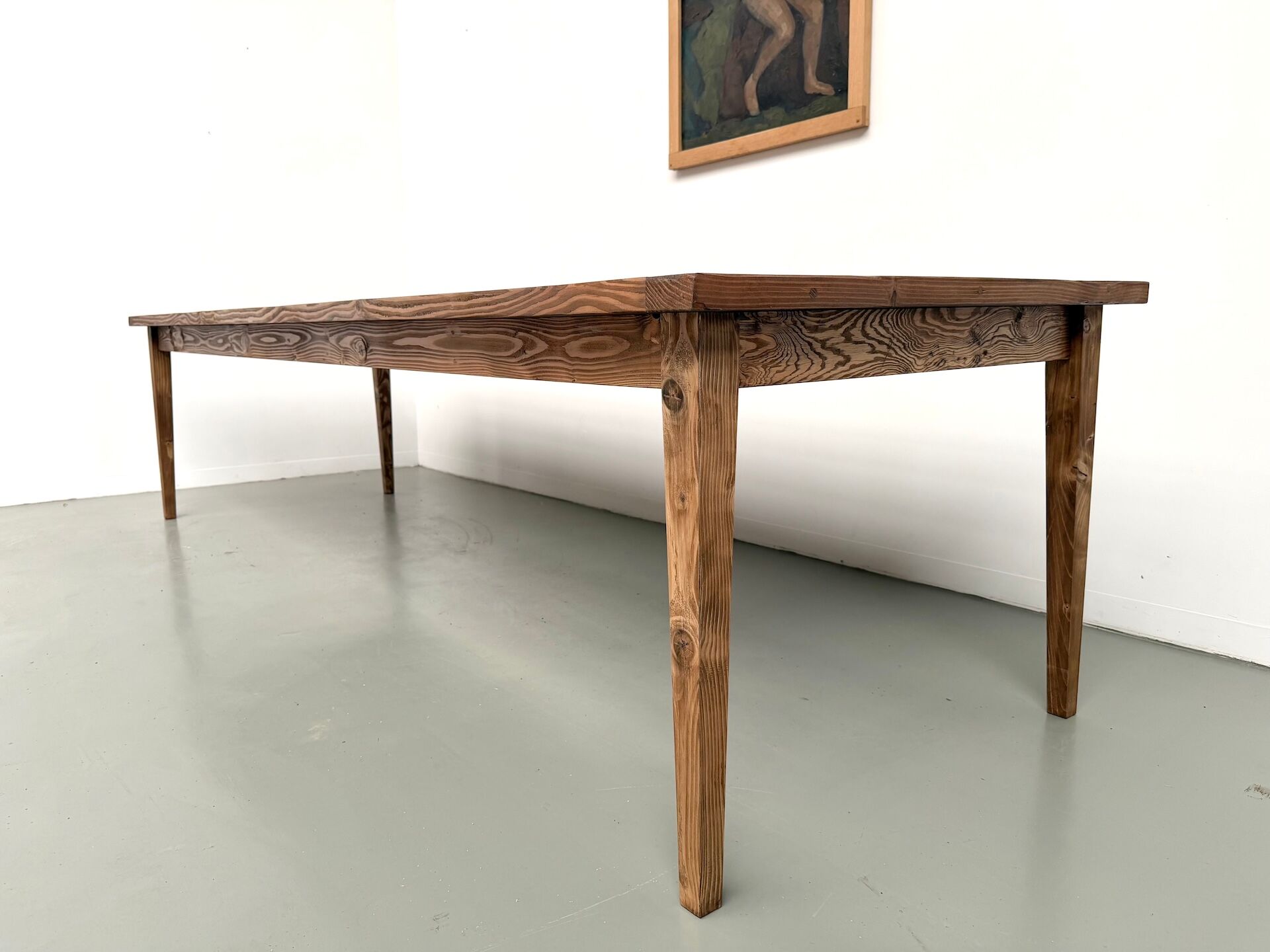XXL table in solid pine, circa 1970