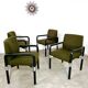 Lot de 4 chaises fauteuils design années 80 Wilkhahn métal et tissu vintage