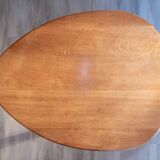 Surf-shaped coffee table, solid oak, 1950s