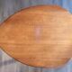 Table basse forme surf, chêne massif année 50