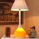 Orange 1960-70 vintage opaline drop lamp