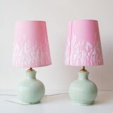 Pair of Spanish porcelain table lamps from the 60s/70s