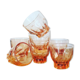Ensemble de 7 verres rose pâle