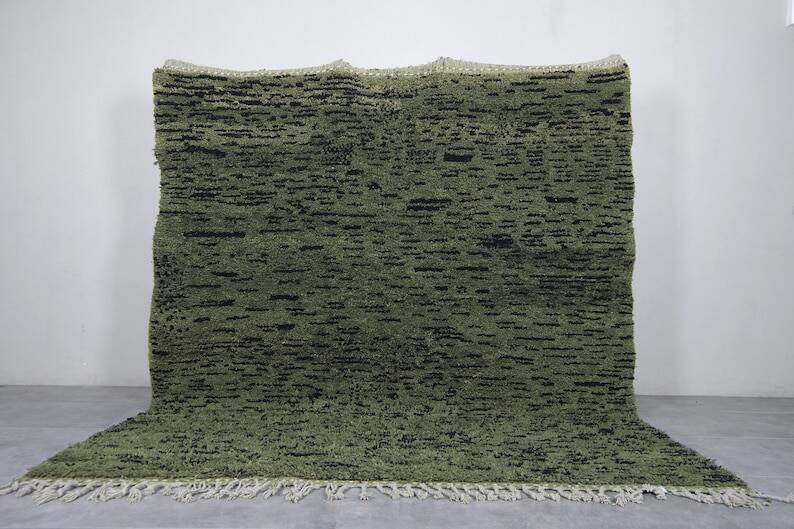 Custom green Moroccan rug