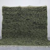 Custom green Moroccan rug