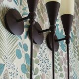 Set of 3 Massive "torch" wall lights, circa 1990