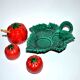 Service salt pepper mustard tomato slurry from vallauris - salt shaker ceramic pepper vintage