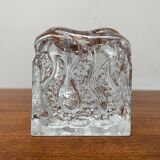 Mid-century glass candlestick by Kurt Wokan for Ingrid Glas, Germany, 1960s.