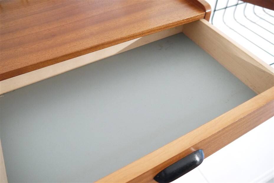 Pair of vintage Scandinavian hanging bedside tables 1960