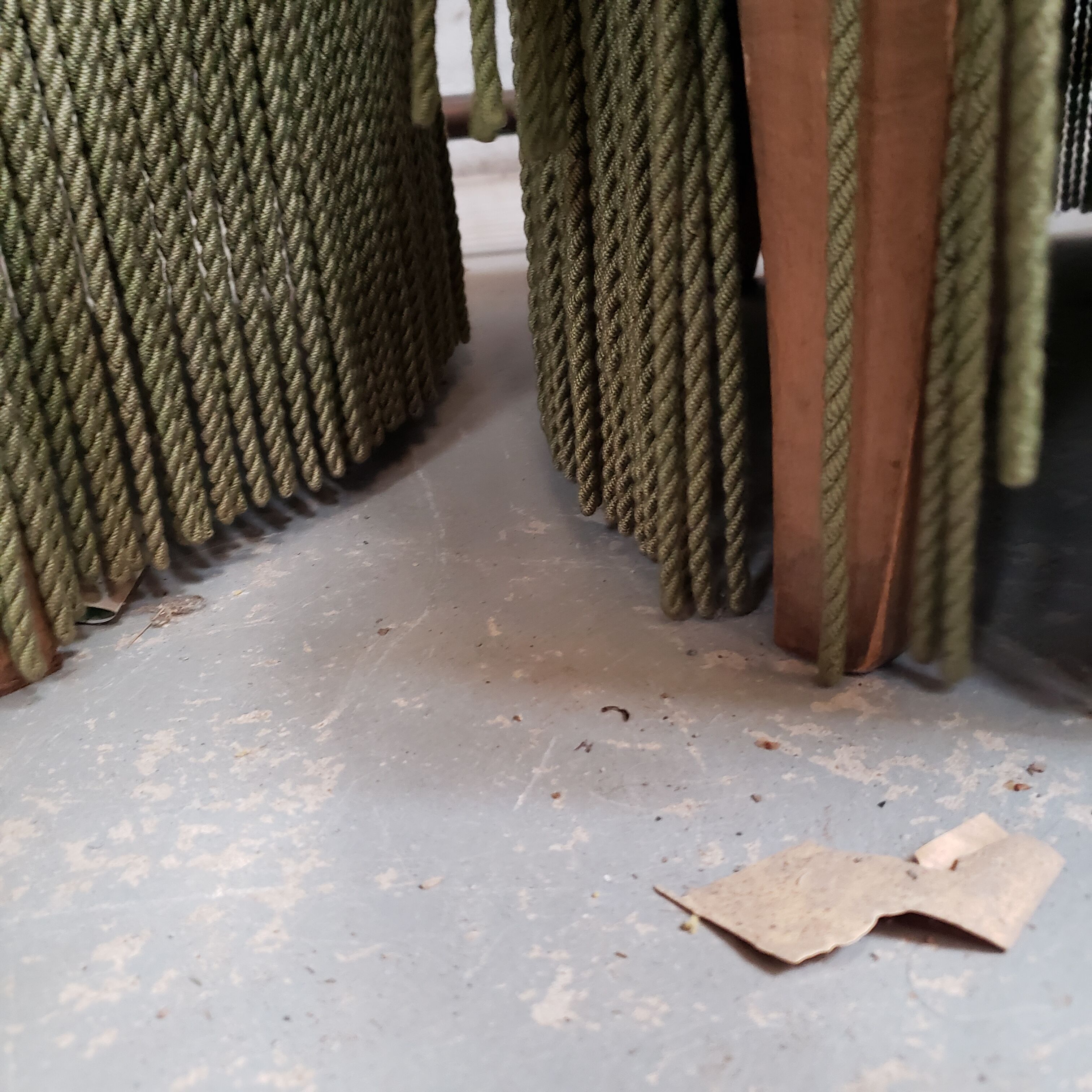 Pair of vintage toad armchairs 50s