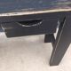 Black patinated workbench