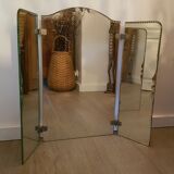 Old triptych mirror of the 1940s 89x74cm