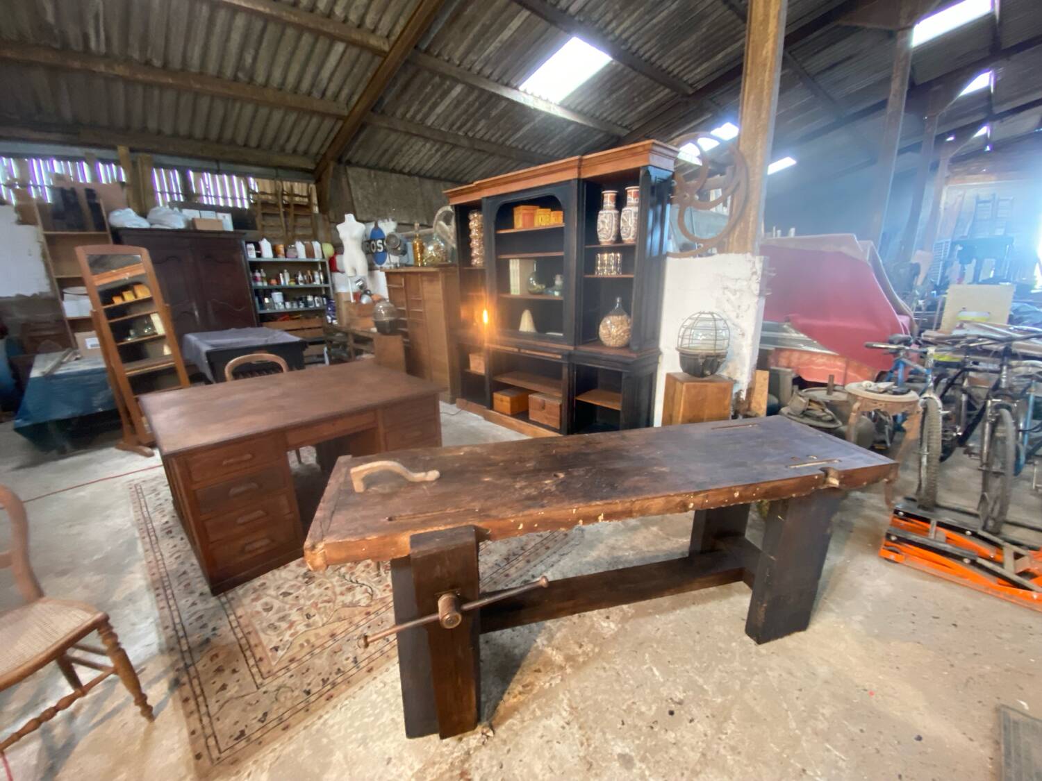 Établi de menuisier console table d’appoint