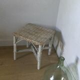 Rattan side table